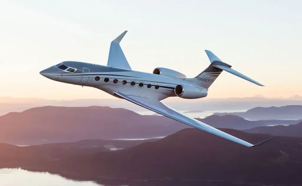 Gulfstream G650ER private jet exterior