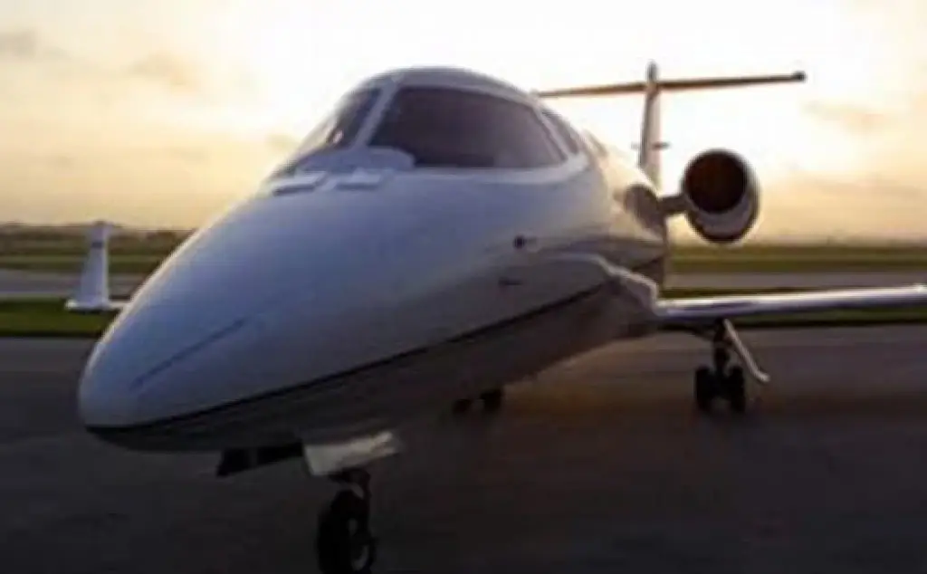 Learjet 55 private jet exterior