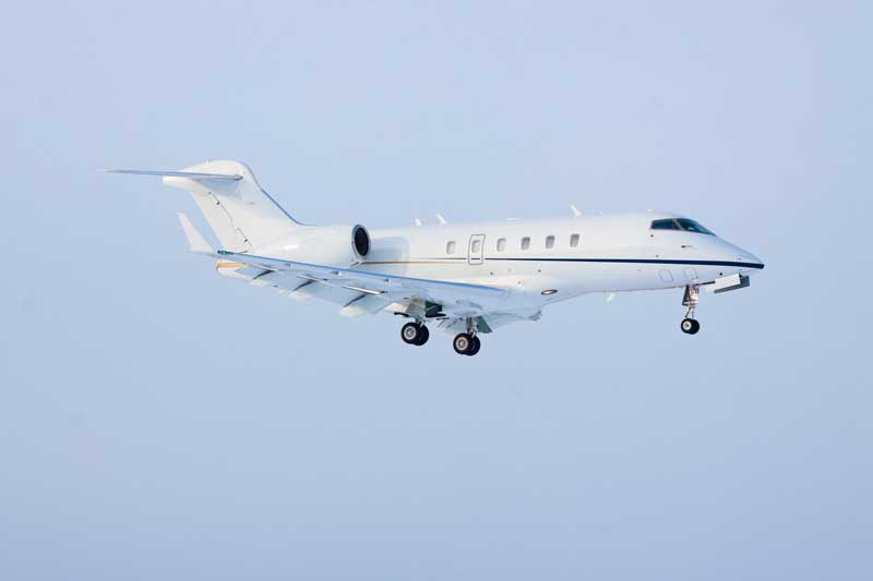 Private Jet in the sky