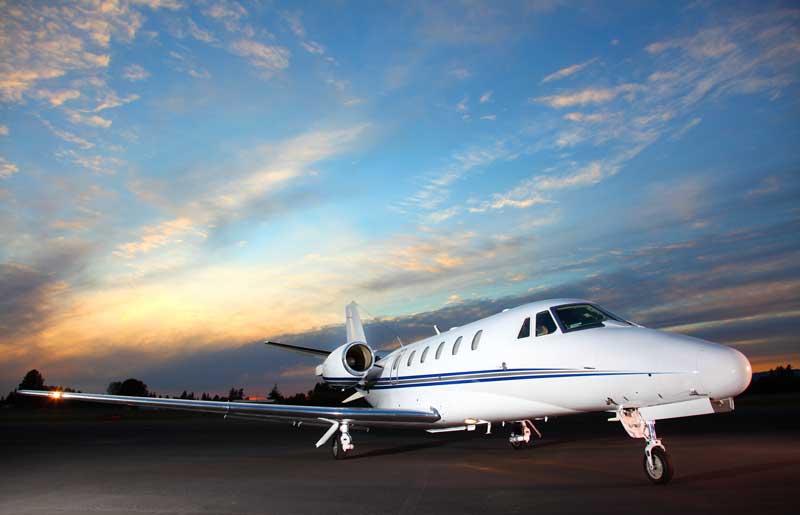 Private Jet on Ground