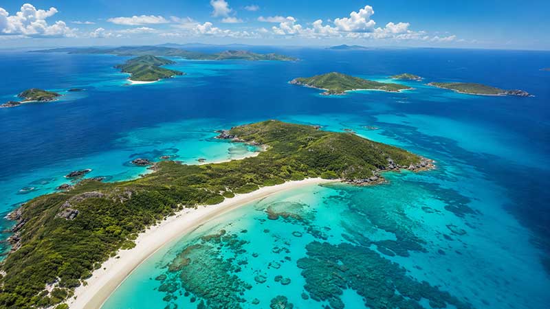 Ariel picture of island