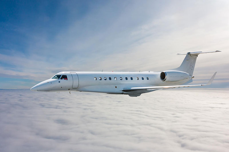 Private Jet in flight